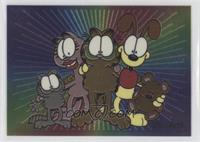 Nermal, Arlene, Garfield, Odie, Pookie