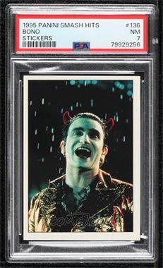 1995 Panini Smash Hits Album Stickers - [Base] #136 - Bono [PSA 7 NM]