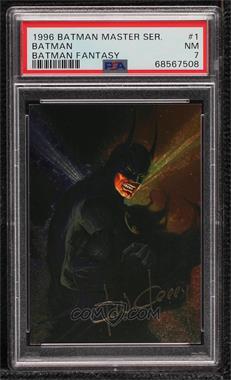 1995 SkyBox Batman Master Series - Batman Fantasy Spectra-Etch #1 - Ken Kelly (Batman) [PSA 7 NM]