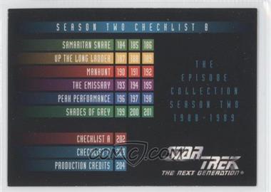 1995 SkyBox Star Trek The Next Generation Season 2 - [Base] #203 - Season 2 - Checklist B