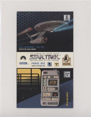 1995 Skybox 30 Years of Star Trek Phase 1 - Promo Sheet #_ENTR - USS Enterprise, Tricorder [EX to NM]