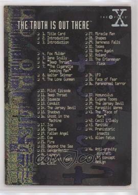 1995 Topps The X Files Season 1 - [Base] #72 - Checklist [EX to NM]