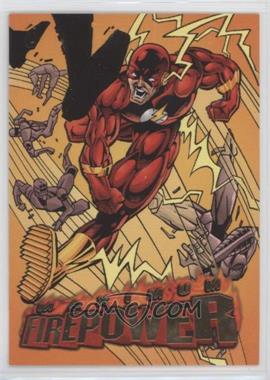1996 Fleer DC Outburst: Firepower - Maximum Firepower #10 - Flash Beats Back an Army