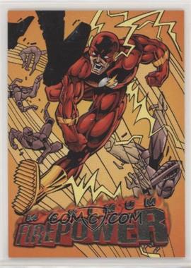 1996 Fleer DC Outburst: Firepower - Maximum Firepower #10 - Flash Beats Back an Army