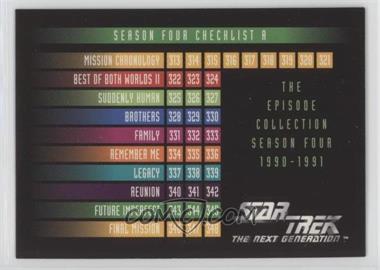 1996 SkyBox Star Trek The Next Generation Season 4 - [Base] #400 - Checklist A