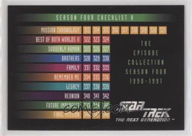 1996 SkyBox Star Trek The Next Generation Season 4 - [Base] #400 - Checklist A