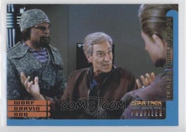 1997 SkyBox Star Trek: Deep Space Nine Profiles - Trials & Tribble-ations #8 - Worf, Darvin/Odo