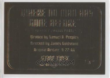 1997 Skybox Star Trek: The Original Series Season 1 - Gold Plaques #G2 - "Where no Man Has Gone Before" [EX to NM]