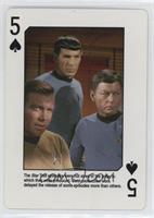 Captain Kirk, Spock, Dr. Leonard McCoy