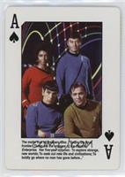 Uhura, Dr. Leonard McCoy, Spock, Captain Kirk