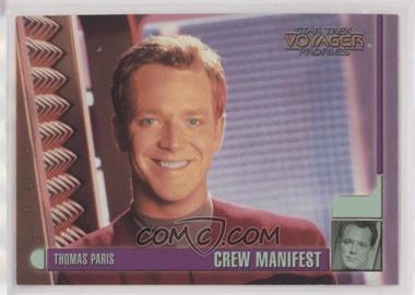 1998 Skybox Star Trek Voyager: Profiles - [Base] #19 - Crew Manifest - Thomas Paris