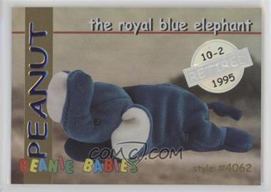 1998 Ty Beanie Babies Series 1 - [Base] - Chase Silver #16 - Retired - Peanut the Royal Blue Elephant