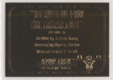 1999 Skybox Star Trek: The Original Series Season 3 - Gold Plaques #G76 - "Requiem for Methuselah"