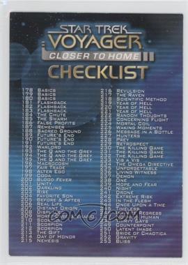 1999 Skybox Star Trek Voyager: Closer to Home - [Base] #277 - Checklist