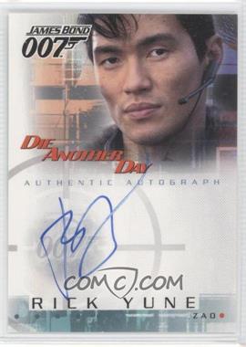 2002 Rittenhouse James Bond: Die Another Day - Autographs #A6 - Rick Yune as Zao