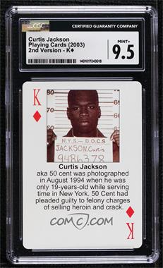 2003 Starz Behind Barz Playing Cards - 2nd Version - [Base] #KD - Curtis Jackson (50 Cent) [CGC 9.5 Mint+]