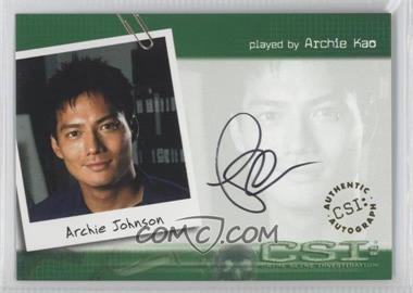 2003 Strictly Ink CSI: Crime Scene Investigation - Autographs #CSI-A8 - Archie Kao as Archie Johnson