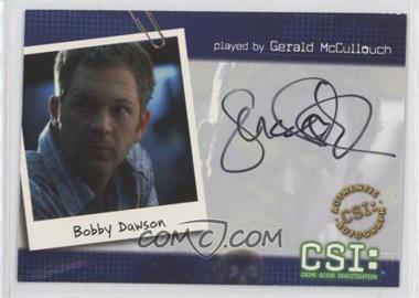 2003 Strictly Ink CSI: Crime Scene Investigation Series 2 - Autographs #CSI-B5 - Gerald McCullouch as Bobby Dawson [EX to NM]