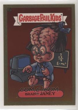 2003 Topps Garbage Pail Kids All-New Series 1 - Foil Stickers - Gold #4a - Brainy Janey