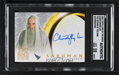 2003 Topps The Lord of the Rings: The Return of the King - Authentic Autograph #_CHLE - Christopher Lee as Saruman [SGC Authentic]