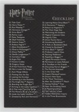 2004 Artbox Harry Potter and the Prisoner of Azkaban - [Base] #90 - Checklist
