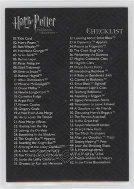 2004 Artbox Harry Potter and the Prisoner of Azkaban - [Base] #90 - Checklist