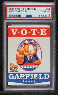 2004 Pacific Garfield Collection - [Base] #54 - Vote Garfield [PSA 10 GEM MT]