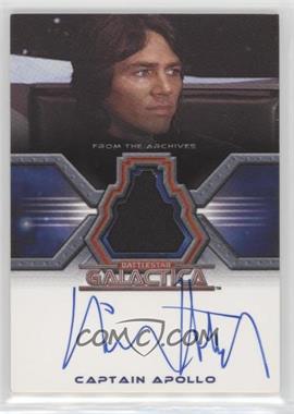 2004 Rittenhouse The Complete Battlestar Galactica - From the Archives Costume Signatures #_RIHA - Richard Hatch as Captain Apollo