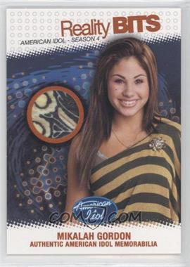 2005 Fleer American Idol: Season 4 - Reality Bits #RB-MG - Mikalah Gordon