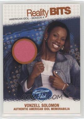 2005 Fleer American Idol: Season 4 - Reality Bits #RB-VS - Vonzell Solomon