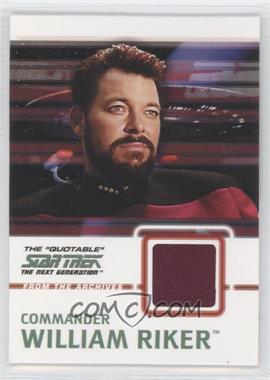 2005 Rittenhouse The "Quotable" Star Trek: The Next Generation - Costume Materials #C3 - Commander William Riker