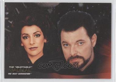 2005 Rittenhouse The "Quotable" Star Trek: The Next Generation - Space: The Final Frontier #ST4 - Counselor Deanna Troi, Commander William Riker