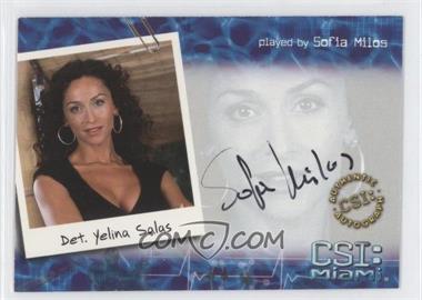 2005 Strictly Ink CSI: Miami Series 2 - Autographs #MI-B3 - Sofia Milos as Det. Yelina Salas