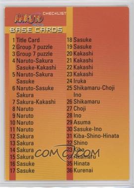 2006 Panini Naruto: Ninja Ranks - [Base] #72 - Checklist