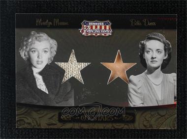 2007 Donruss Americana - Co-Stars Materials #CSM-1 - Marilyn Monroe, Bette Davis /50