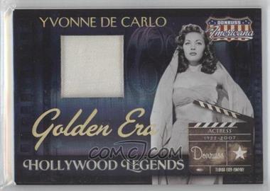 2007 Donruss Americana - Hollywood Legends - Golden Era Materials #HL-38 - Yvonne De Carlo /50