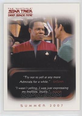 2007 Rittenhouse The "Quotable" Star Trek: Deep Space Nine - Promos #SD07 - Captain Benjamin Sisko [EX to NM]