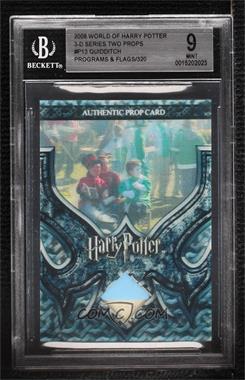 2008 Artbox The World of Harry Potter 3D 2nd Edition - Authentic Prop Cards #P13 - Quidditch World Cup Programs and Flags /320 [BGS 9 MINT]