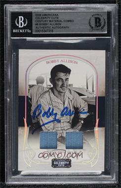 2008 Donruss Americana Celebrity Cuts - [Base] - Century Combo Materials #8 - Bobby Allison /50 [BAS BGS Authentic]