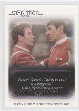 2008 Rittenhouse Star Trek: Movies In Motion - The "Quotable" Star Trek Movies #Q5 - Star Trek V: The Final Frontier