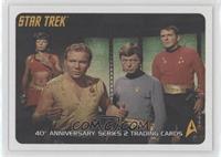 Uhura, Captain Kirk, Dr. Leonard McCoy, Scotty