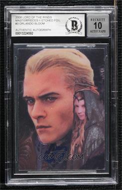 2008 Topps Lord of the Rings Masterpieces II - Etched Foil #3 - Legolas, Galadriel [BAS Authentic]
