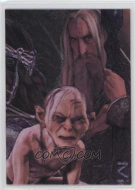 2008 Topps Lord of the Rings Masterpieces II - Etched Foil #6 - Saruman, Gollum