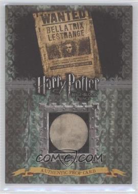 2009 Artbox Harry Potter and the Half-Blood Prince Collector's Update - Prop Cards #P10 - Bellatrix Lestrange Wanted Poster /300