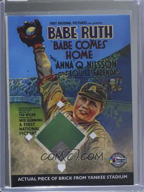 2009 Breygent Classic Vintage Movie Posters: Stars-Monsters-Comedy - Prop and Costume Cards #VR2 - Babe Ruth "Babe Comes Home" (Yankee Stadium Brick)