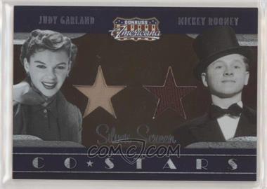 2009 Donruss Americana - Co-Stars Materials - Silver Screen #1 - Judy Garland, Mickey Rooney /100
