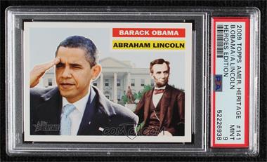 2009 Topps Heritage American Heroes Edition - [Base] #141 - Barack Obama, Abraham Lincoln [PSA 9 MINT]