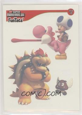 2010 Enterplay Super Mario Bros. Wii - FunTats #T1 - Bowser, Toad, Yoshi, Goomba