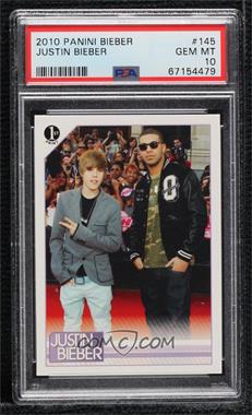 2010 Panini Justin Bieber - [Base] - 1st Print #145 - Justin Bieber, Drake [PSA 10 GEM MT]