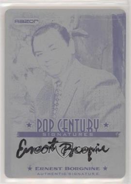 2010 Razor Pop Century - Signatures - Printing Plate Magenta #AU-EB1 - Ernest Borgnine /1